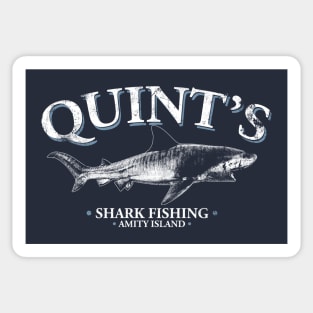 Quint's Shark Fishing - White Sticker